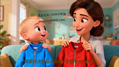 S62_米核ai精品视频工作流_欧美卡通育儿-觅合可及  Coze工作流分享 智能体 提示词 一件生成视频图片程序案例