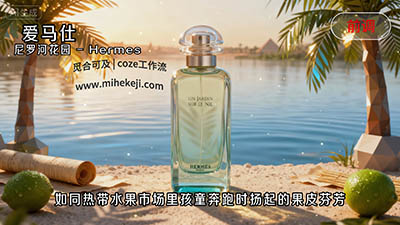 S78_米核ai精品视频工作流_每日香水-觅合可及  Coze工作流分享 智能体 提示词 一件生成视频图片程序案例